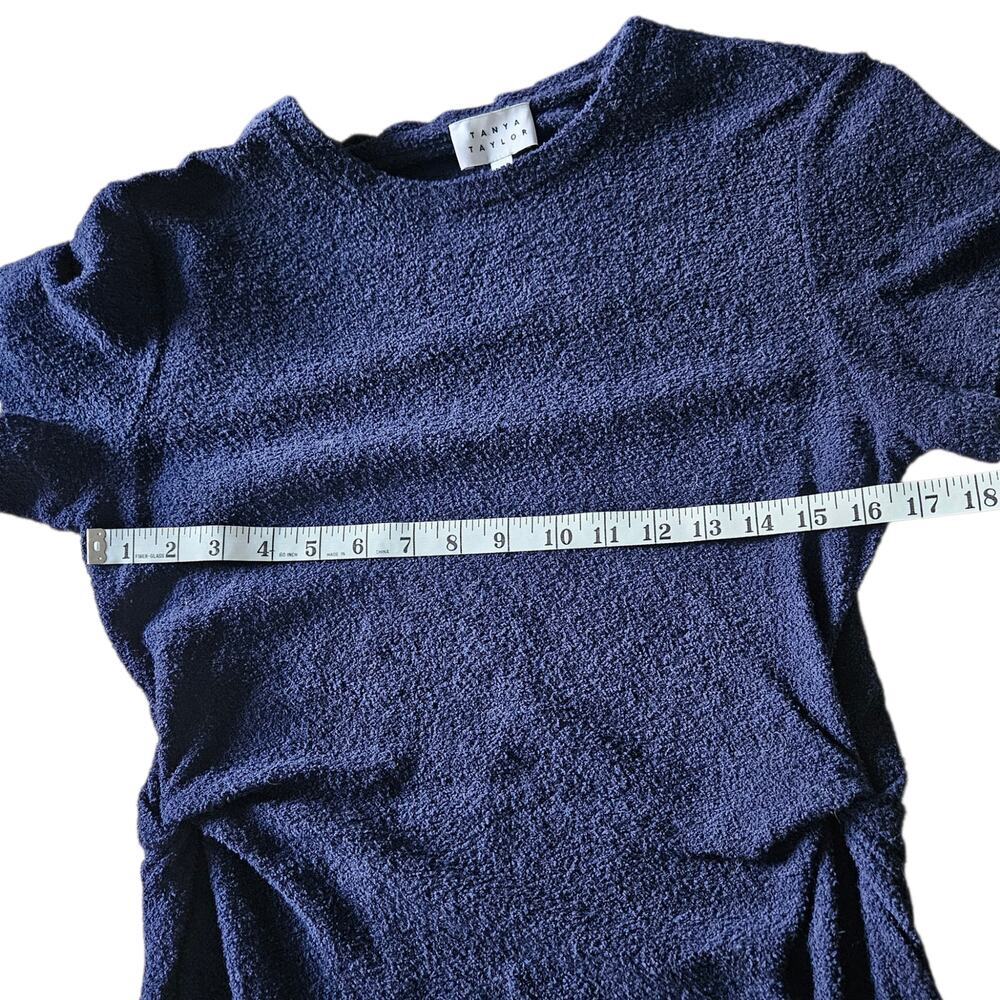 Women's Tayna Taylor Navy Blue Short Sleeve Aurora Terry Dress Elevated Beach M - Picture 11 of 16